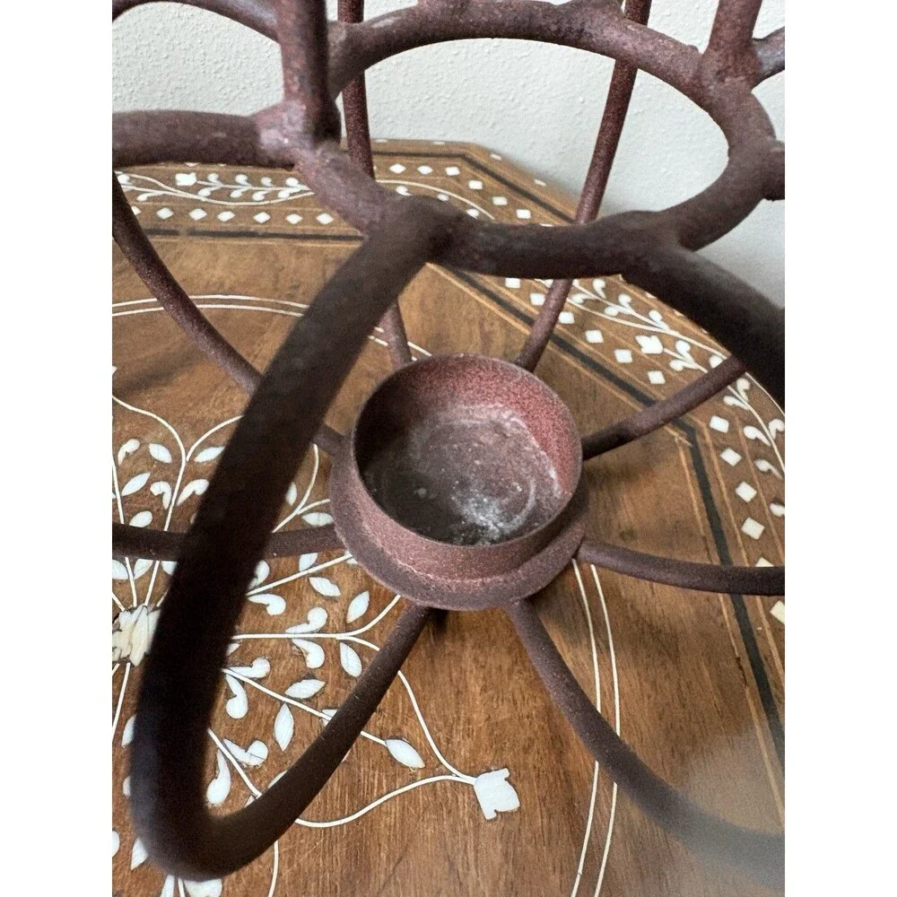 Rustic Metal Pumpkin Tea Light Holders